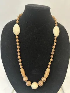Tagua Necklace -LC1607-CF-IV -Beige