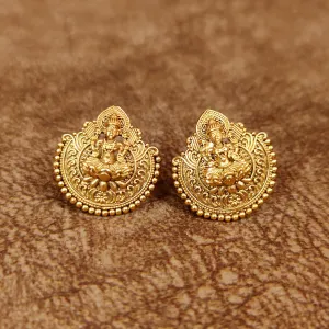 TEMPLE LOOK GOLD LOOK ALIKE STUDS