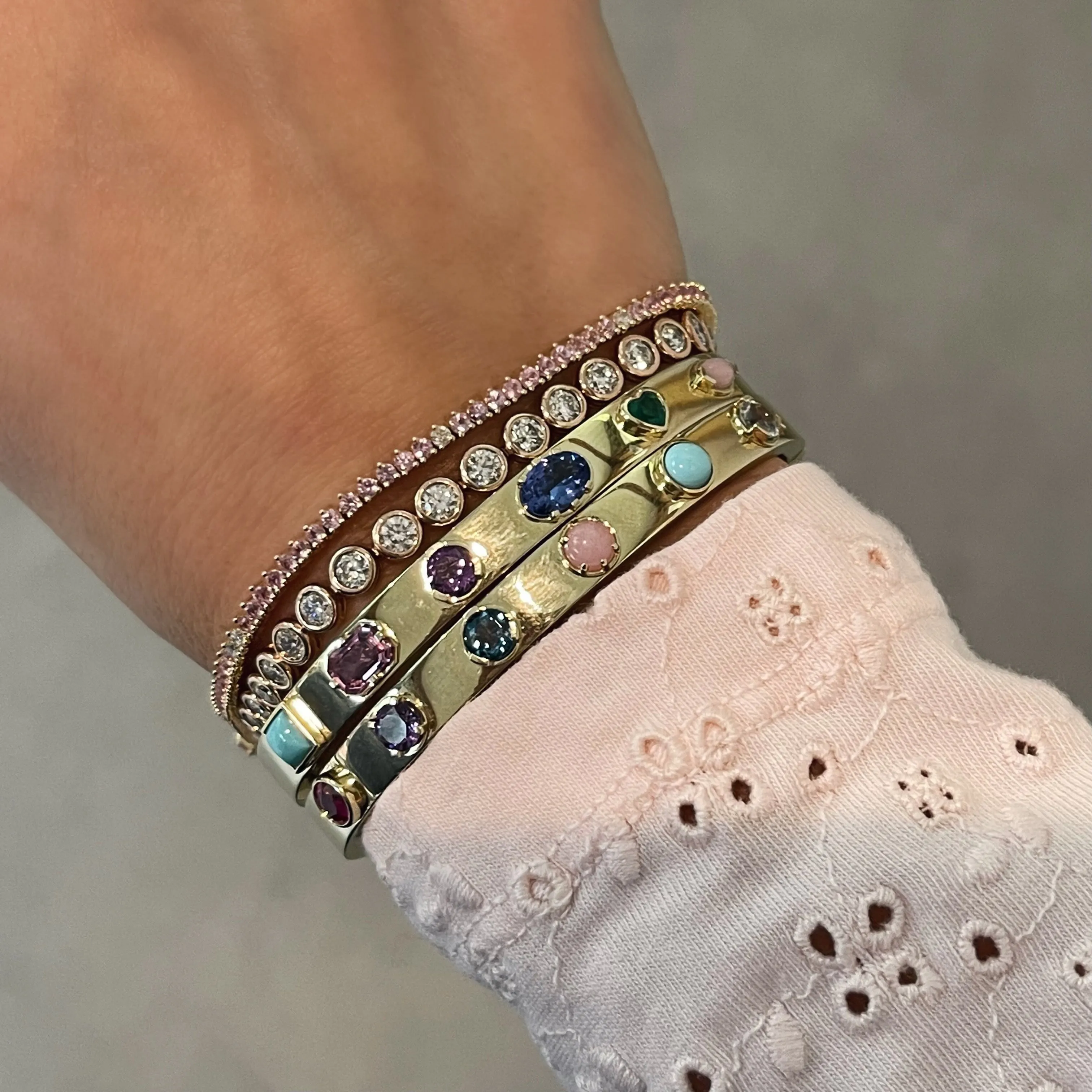 The Lego Collection Round Multi Gemstone Bracelet