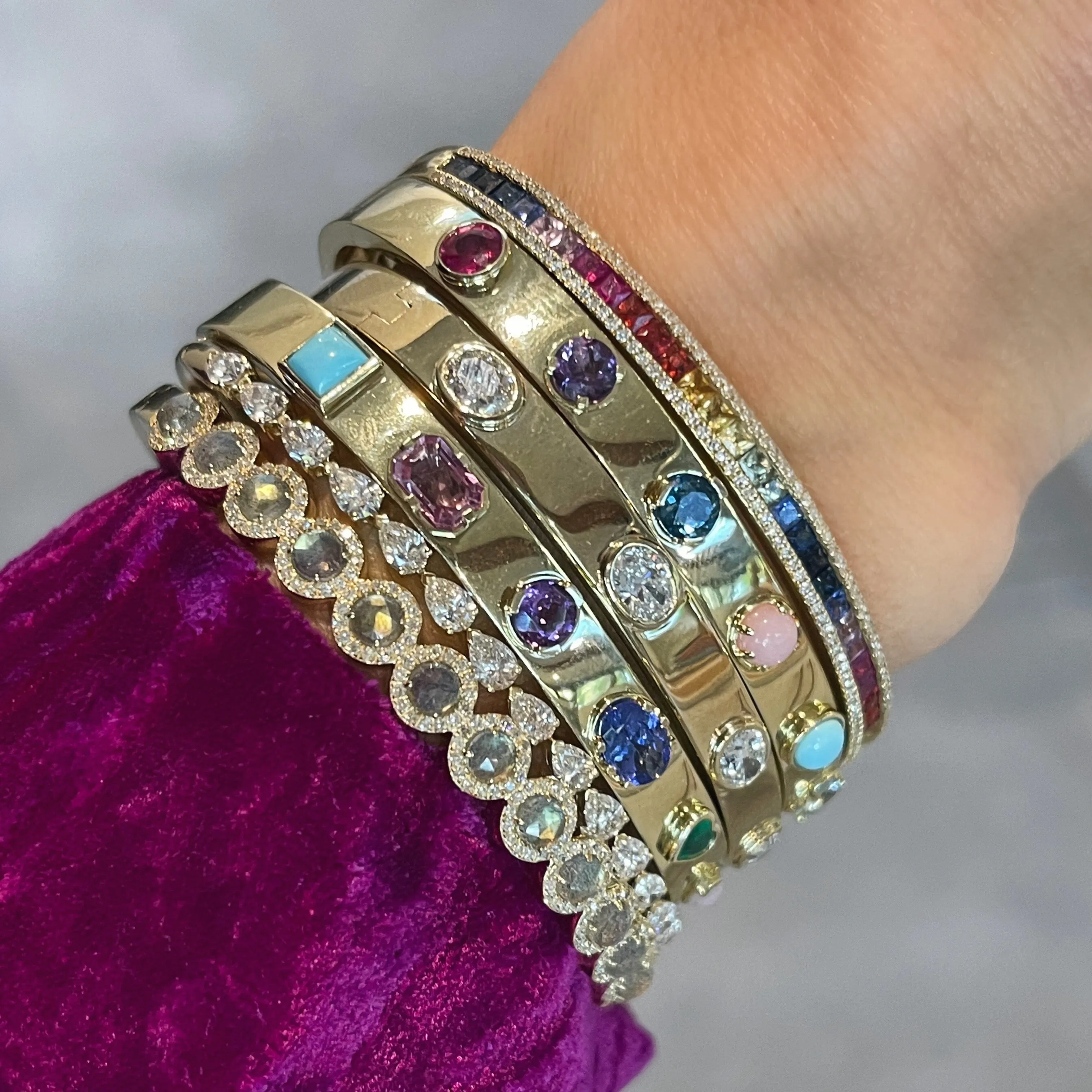 The Lego Collection Round Multi Gemstone Bracelet