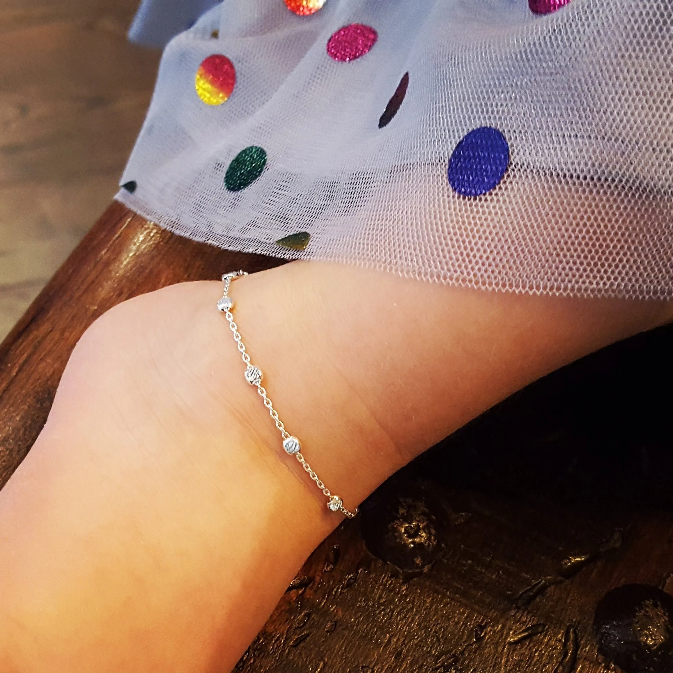 The "Twin Orbital" Matching Anklet Set