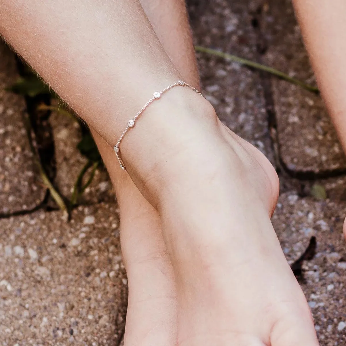The "Twin Orbital" Matching Anklet Set
