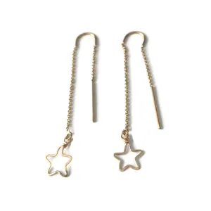 Tiny Star Threader Earrings