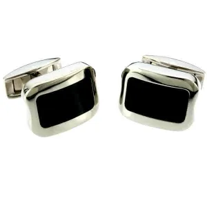 Titanium & Black Square Cufflinks
