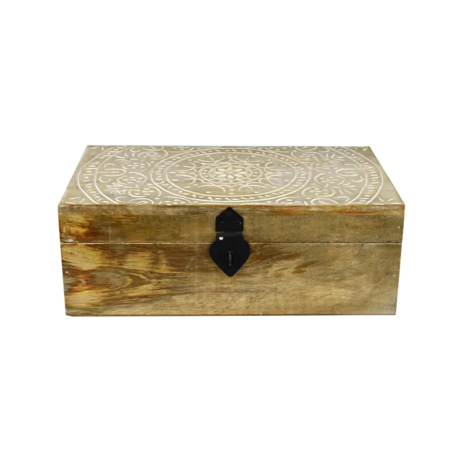 Trinket Box Carved Floral