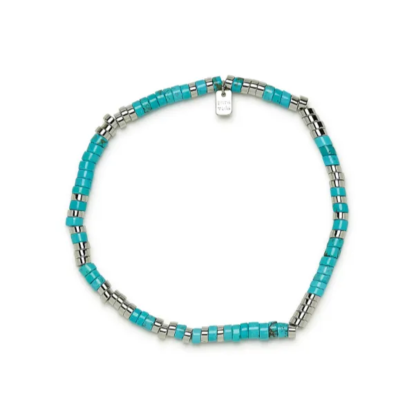 Turquoise Bead Stretch Anklet