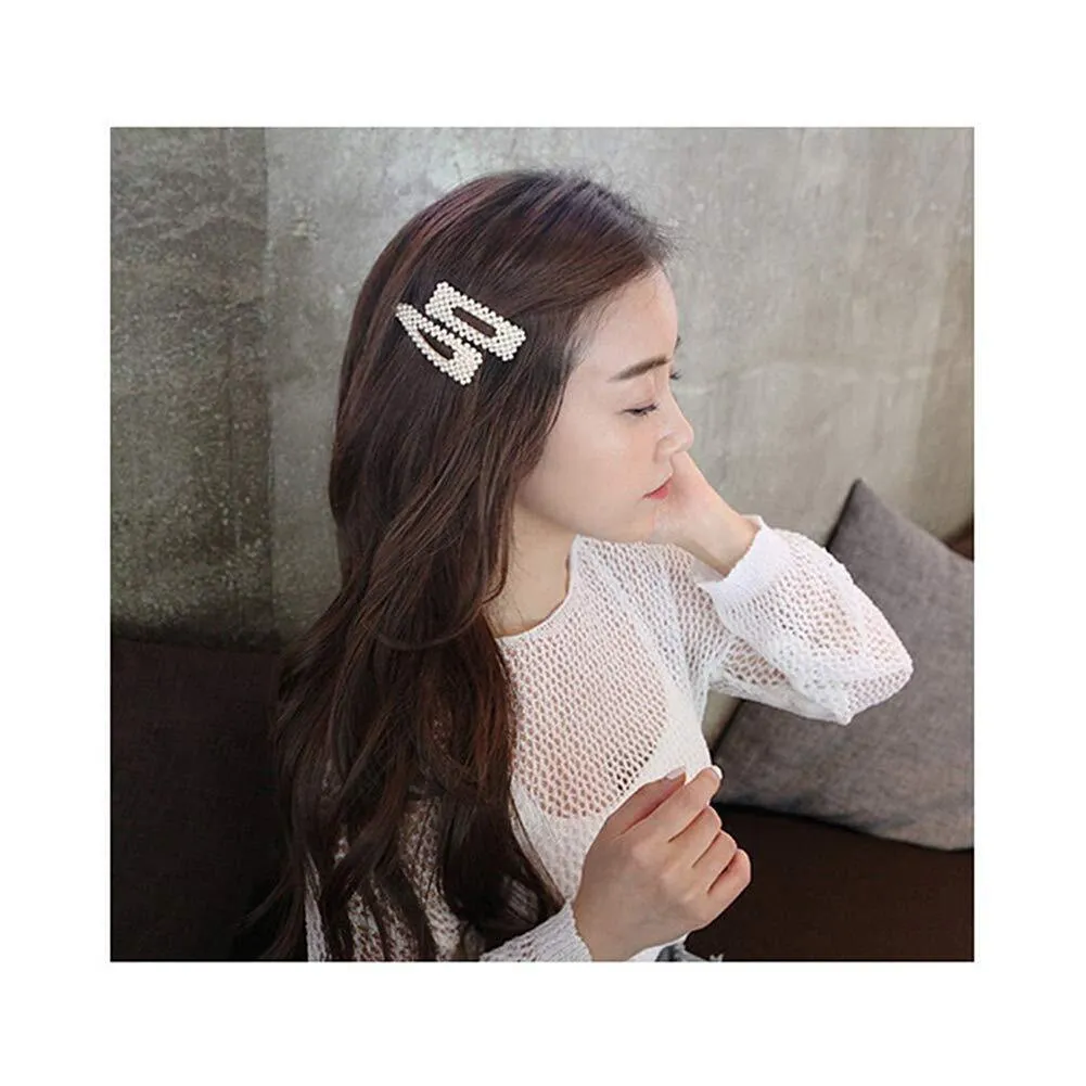 US 10-20Pcs Pearl Hair Clip Barrettes Women Girl Bobby Barrette Hairpins Vintage