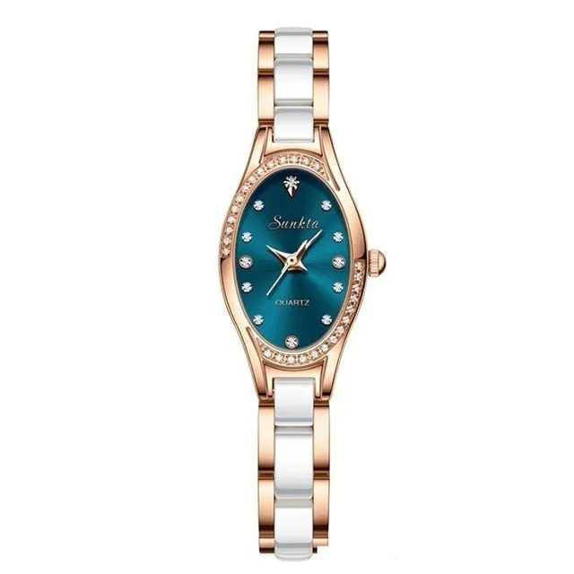 Women's Fashion Tungsten Steel Waterproof Quartz Love Gift Watch