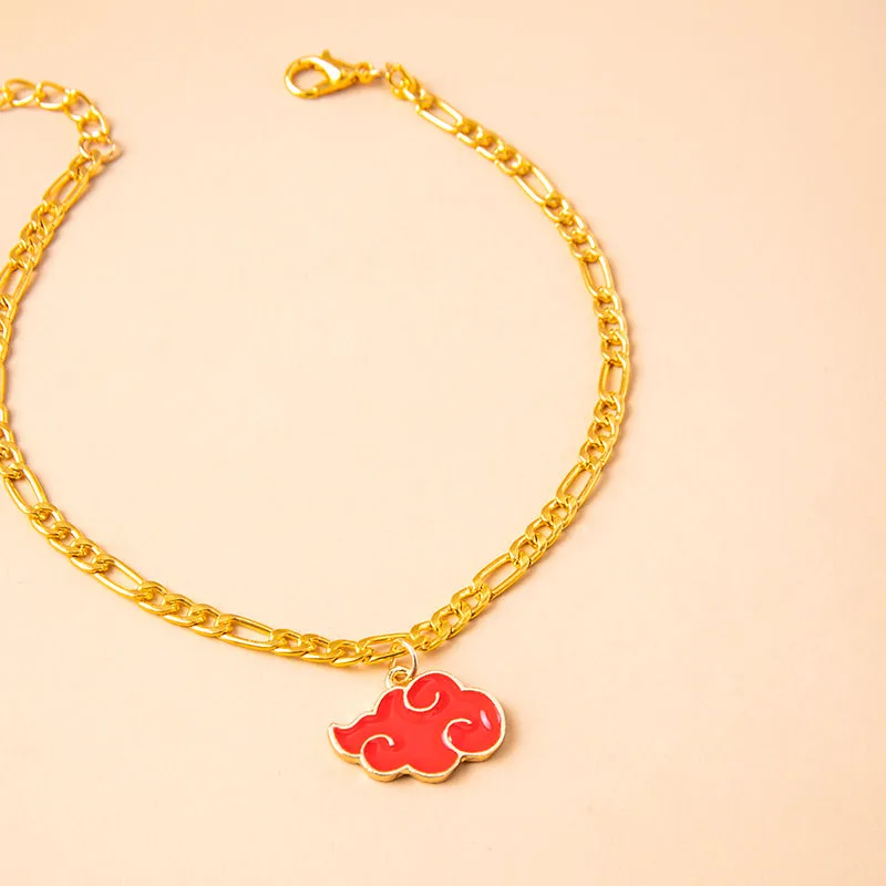 Women's Red Cloud Charm Anklet